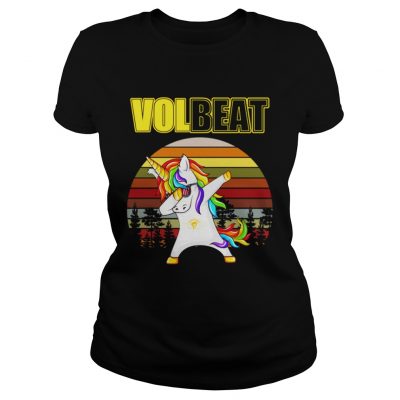 Ladies Tee Unicorn dabbing Volbeat retro shirt