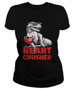 Ladies Tee Valentines Trex Heart Crusher shirt