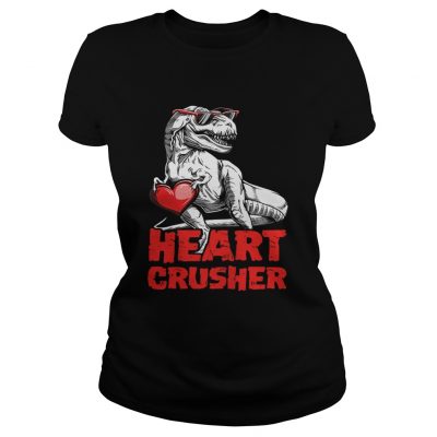 Ladies Tee Valentines Trex Heart Crusher shirt