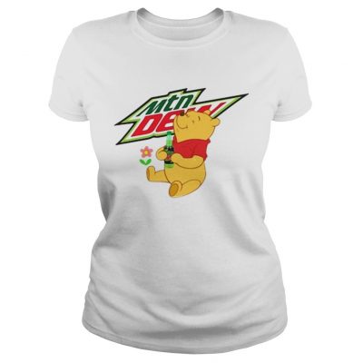 Ladies Tee Winnie the Pooh drinking Mountain Dew shirt