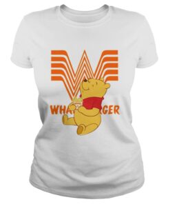 Ladies Tee Winnie the Pooh eating Whataburger shirt