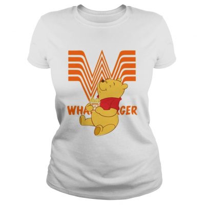 Ladies Tee Winnie the Pooh eating Whataburger shirt