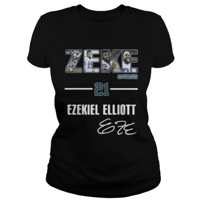 Ladies Tee Zeke Dallas Cowboys 21 Ezekiel Elliott shirt