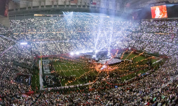 Lady Gaga performs during the half-time show in 2017