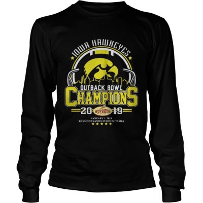 Longsleeve Tee 10wa hawkeyes outback bowl champions 2019 shirt