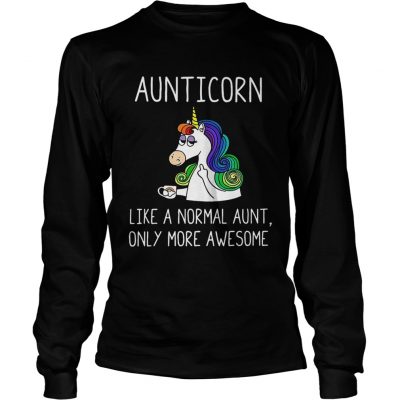 Longsleeve Tee Aunticorn definition meaning like a normal aunt only more awesome shirt