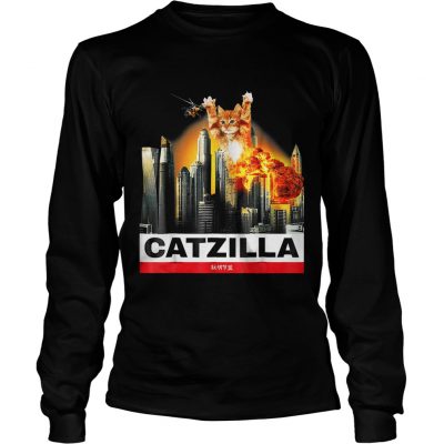 Longsleeve Tee Cat Catzilla Godzilla shirt