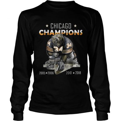 Longsleeve Tee Chicago champions bear 34 2005 2006 2010 2018 shirt