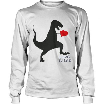 Longsleeve Tee Dinosaurs love bites shirt