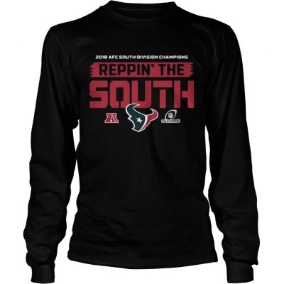 Longsleeve Tee Houston Texans 2018 AFC south division champions reppin the south shirt