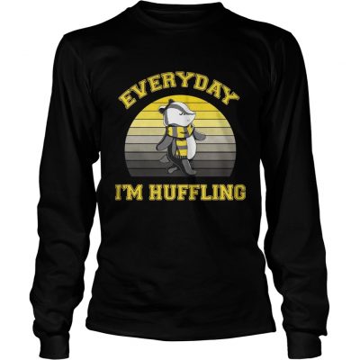 Longsleeve Tee Huffle Badger everyday I huffling retro shirt