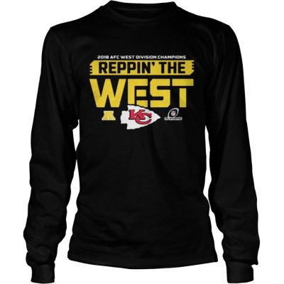 Longsleeve Tee Kansas City Chiefs 2018 AFC west division champions Reppin the west shirt