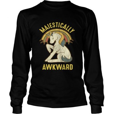 Longsleeve Tee Majestically awkward unicorn shirt