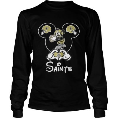 Longsleeve Tee Mickey mouse New Orleans Saints shirt