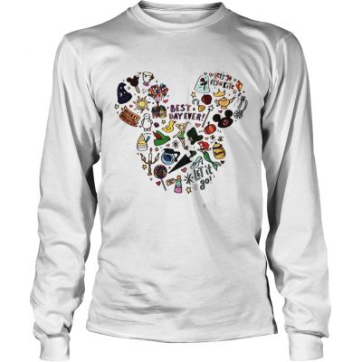 Longsleeve Tee Multi character Mickey Mouse head shirt