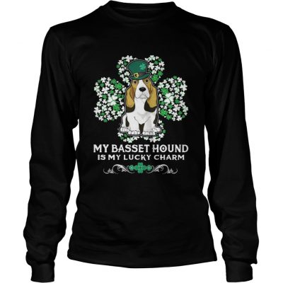 Longsleeve Tee My basset hound is my lucky charm shirt