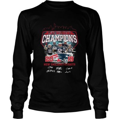 Longsleeve Tee New England Patriots 2019 Afc Division Champions With Signature Shirt