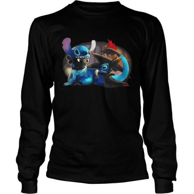 Longsleeve Tee Night Fury Toothless And Stitch Best Fiend Tshirt