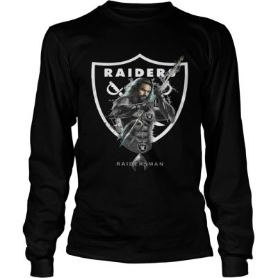 Longsleeve Tee Raidersman Aquaman And Raiders Football Team TShirt