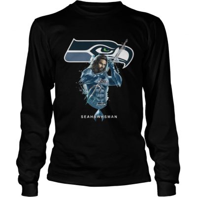 Longsleeve Tee Seahawksman Aquaman And Seahawks Football Team TShirt