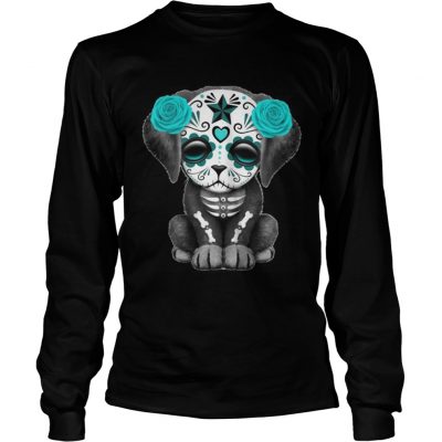 Longsleeve Tee Sugar Skull Dog shirt