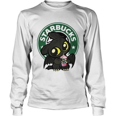 Longsleeve Tee Toothless drinking Starbucks coffee shirt