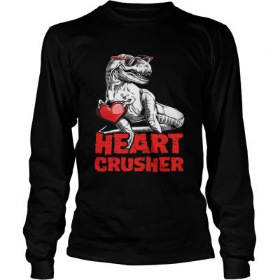 Longsleeve Tee Valentines Trex Heart Crusher shirt