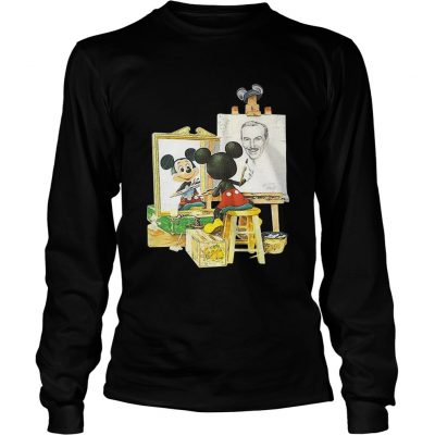 Longsleeve Tee Walt Disney and Mickey Mouse self portrait shirt