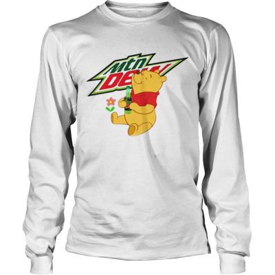 Longsleeve Tee Winnie the Pooh drinking Mountain Dew shirt