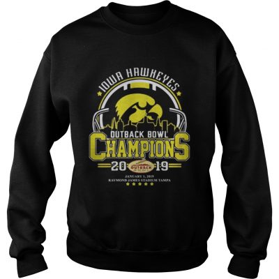 Sweatshirt 10wa hawkeyes outback bowl champions 2019 shirt