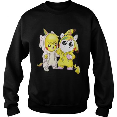 Sweatshirt Baby Pikachu and unicorn shirt