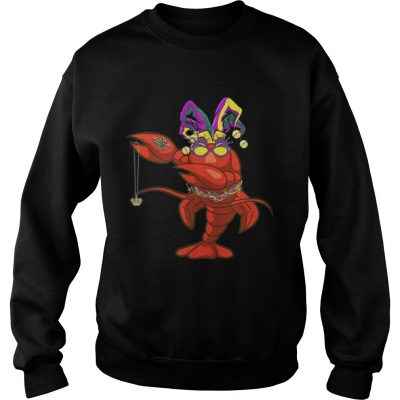 Sweatshirt Dabbing Mardi Gras Bead Crawfish Party TShirt