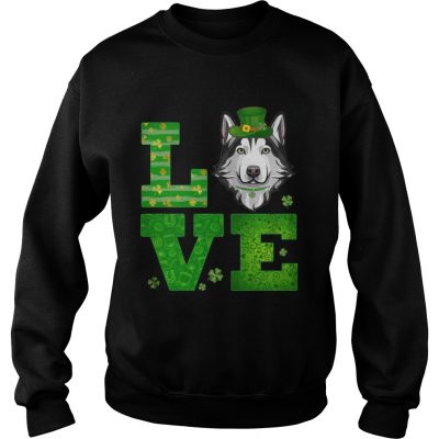 Sweatshirt Love Husky St Patricks Day Green Shamrock TShirt