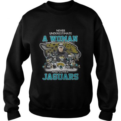 Sweatshirt Never Underestimate a Woman Who Understands Football And Loves Jaguars Tshirt