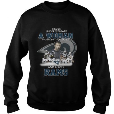 Sweatshirt Never Underestimate a Woman Who Understands Football And Loves Rams Tshirt