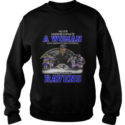 Sweatshirt Never Underestimate a Woman Who Understands Football And Loves Ravens Tshirt