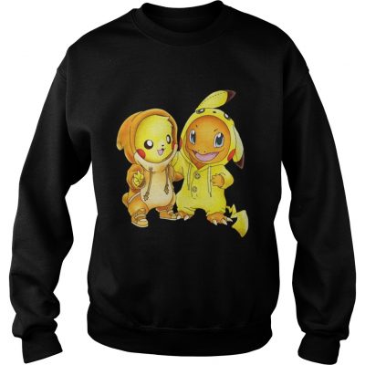 Sweatshirt Pikachu and Pikachu Charmander pokemon shirt