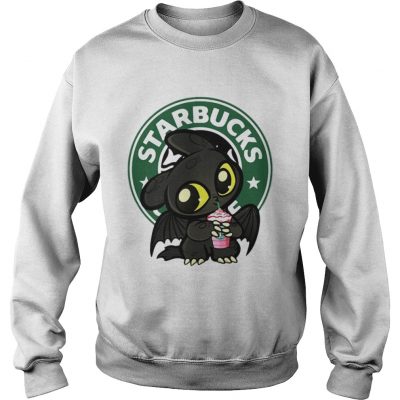 Sweatshirt Toothless drinking Starbucks coffee shirt