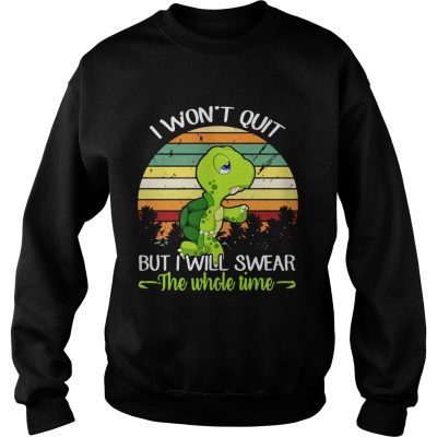 Sweatshirt Turtle I wont quit but I will swear the time retro shirt