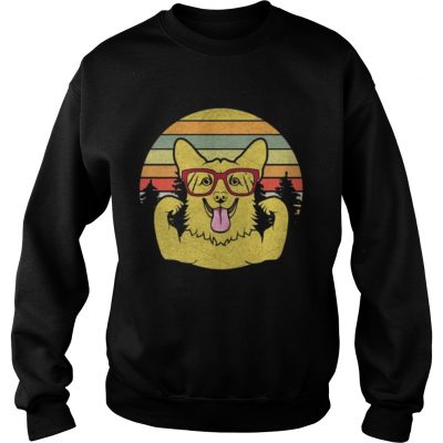 Sweatshirt Vintage Retro Style Corgi T shirt