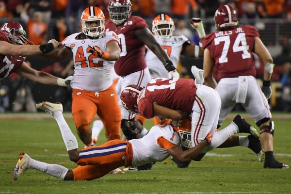 Trayvon Mullen sacked Tua Tagovailoa in the second quarter.