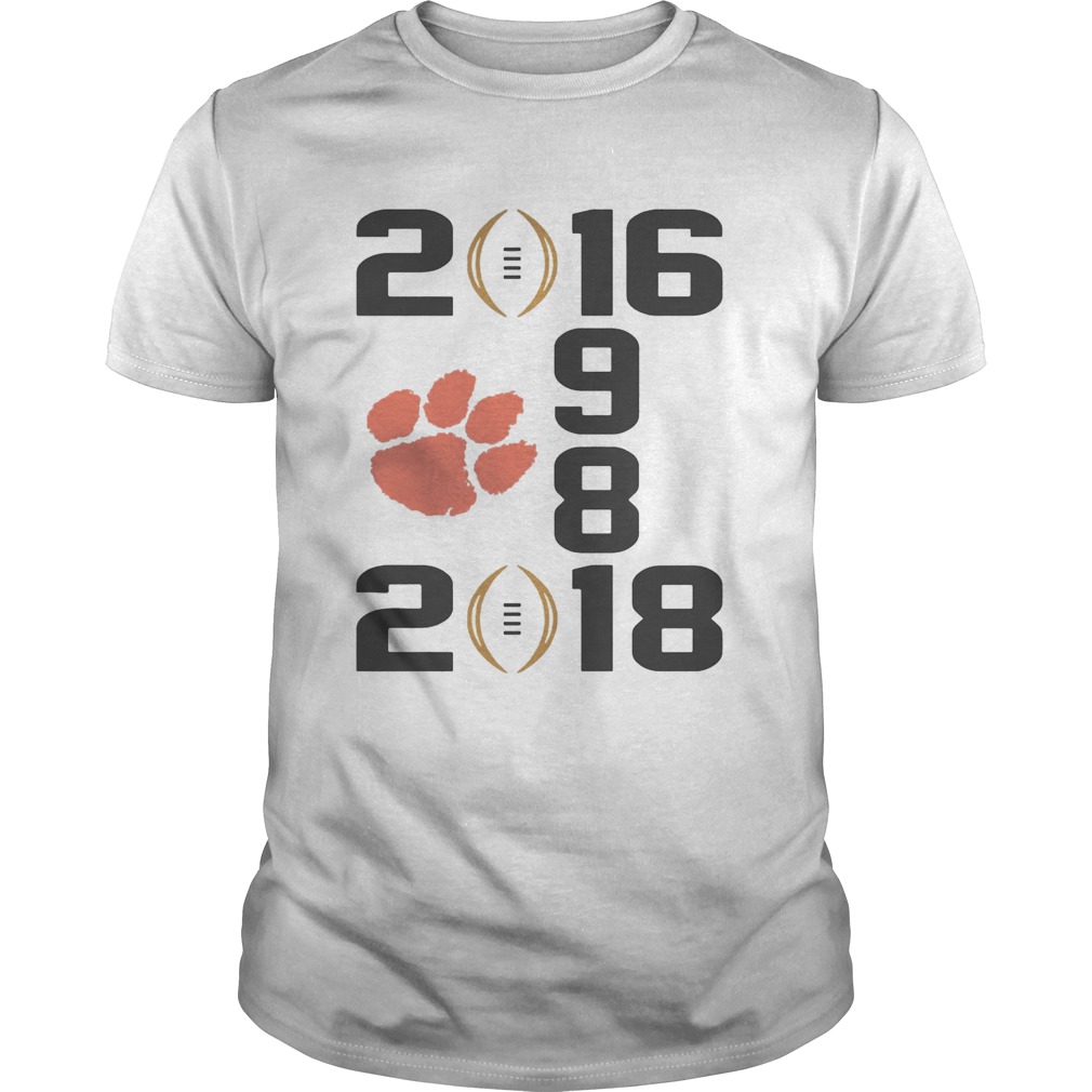 1987 2016 2018 Clemson Tigers shirt