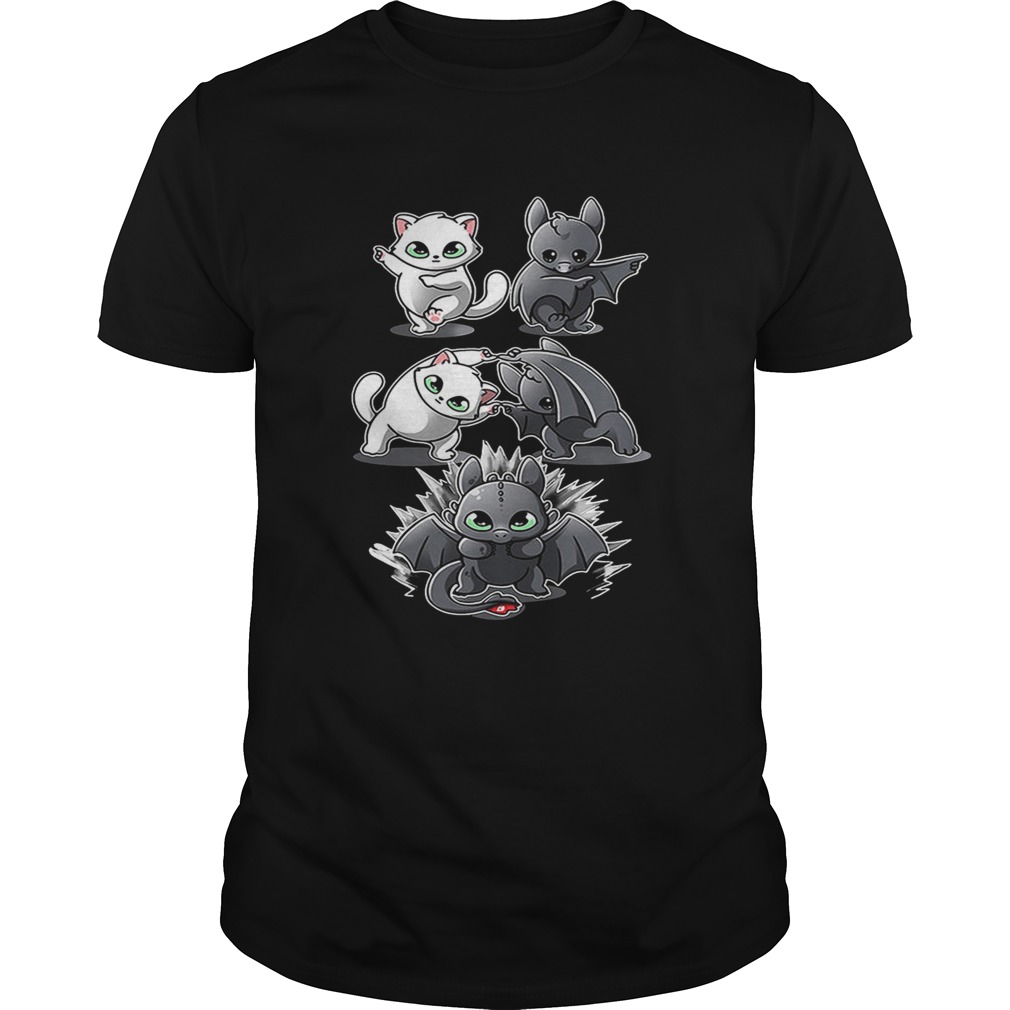 How to Train Your Dragon cat fusion bat Toothless shirt