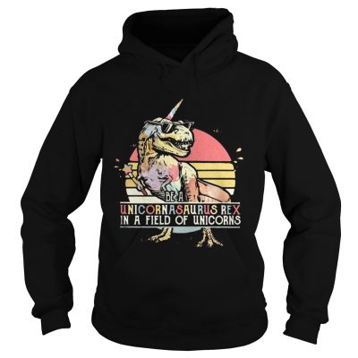 Hoodie Be a unicornasaurus rex in a field of unicorns vintage shirt