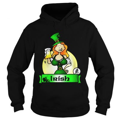 Hoodie Irish lady drink beer shirt