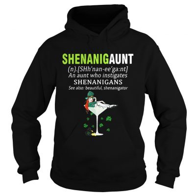 Hoodie Shenanigaunt definition meaning an aunt who instigates Shenanigans shirt