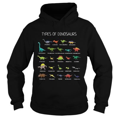 Hoodie Types of dinosaurs Diplodocus Allosaurus Parasaurolophus Ankylosaurus shirt