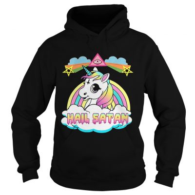 Hoodie Unicorn hail Satan shirt