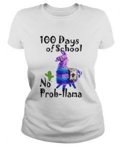 Ladies Tee 100 days of school no Probllama shirt