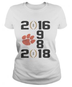 Ladies Tee 1987 2016 2018 Clemson Tigers shirt